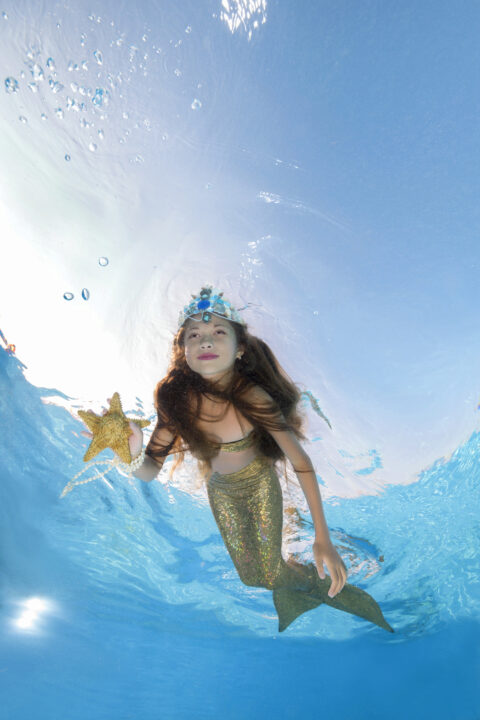 Schwimmen wie eine Meerjungfrau